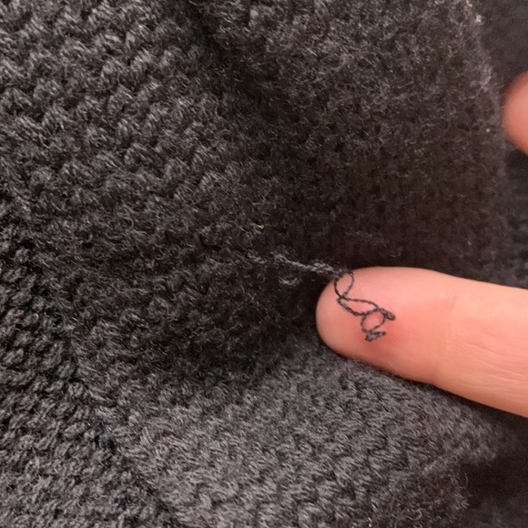 Marciano Wool Vest Black Knit Weave gold button front large women’s - Picture 5 of 6